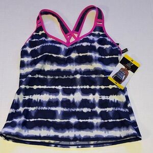 ZeroXposur Tie-Dye Tank Top with Pink Accents , Medium